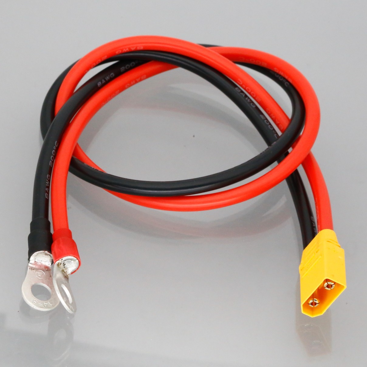 XT90 Male to M8 8mm O Ring Lug High Current Terminal 8AWG Charging Battery Wire