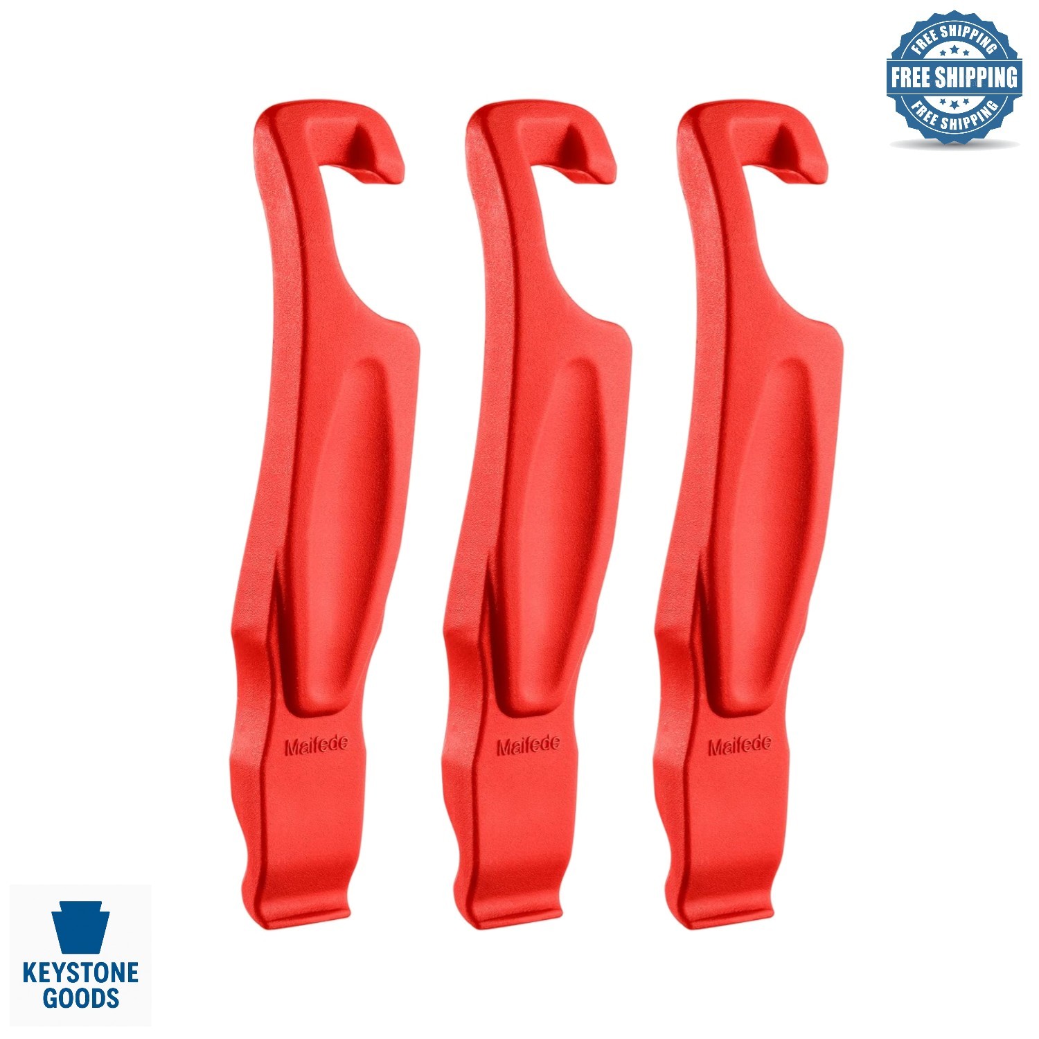 3-Pack Heavy Duty Bicycle Tire Levers for Road & Mountain Bikes