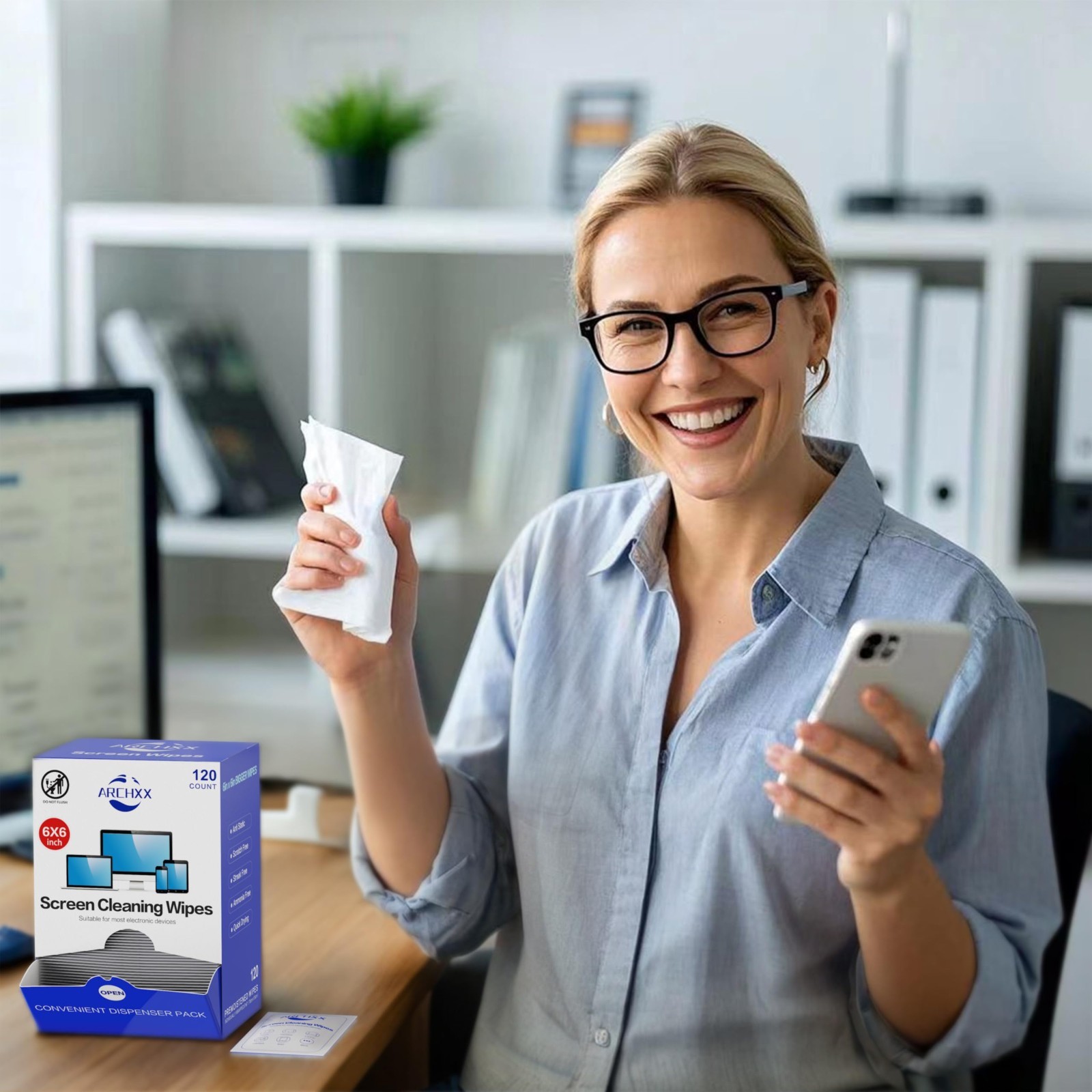 240 Count Pre-Moistened Screen Wipes for Electronics - Clean Computer, Laptop, P
