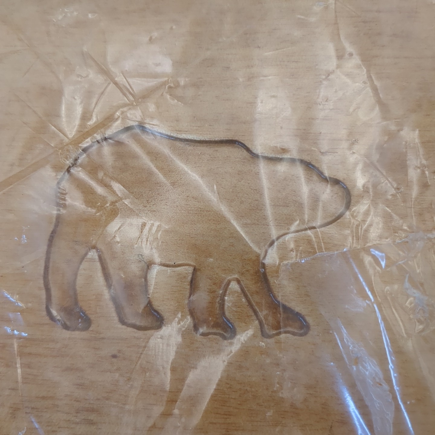 Bear Basket Lid Solid Maple Wood