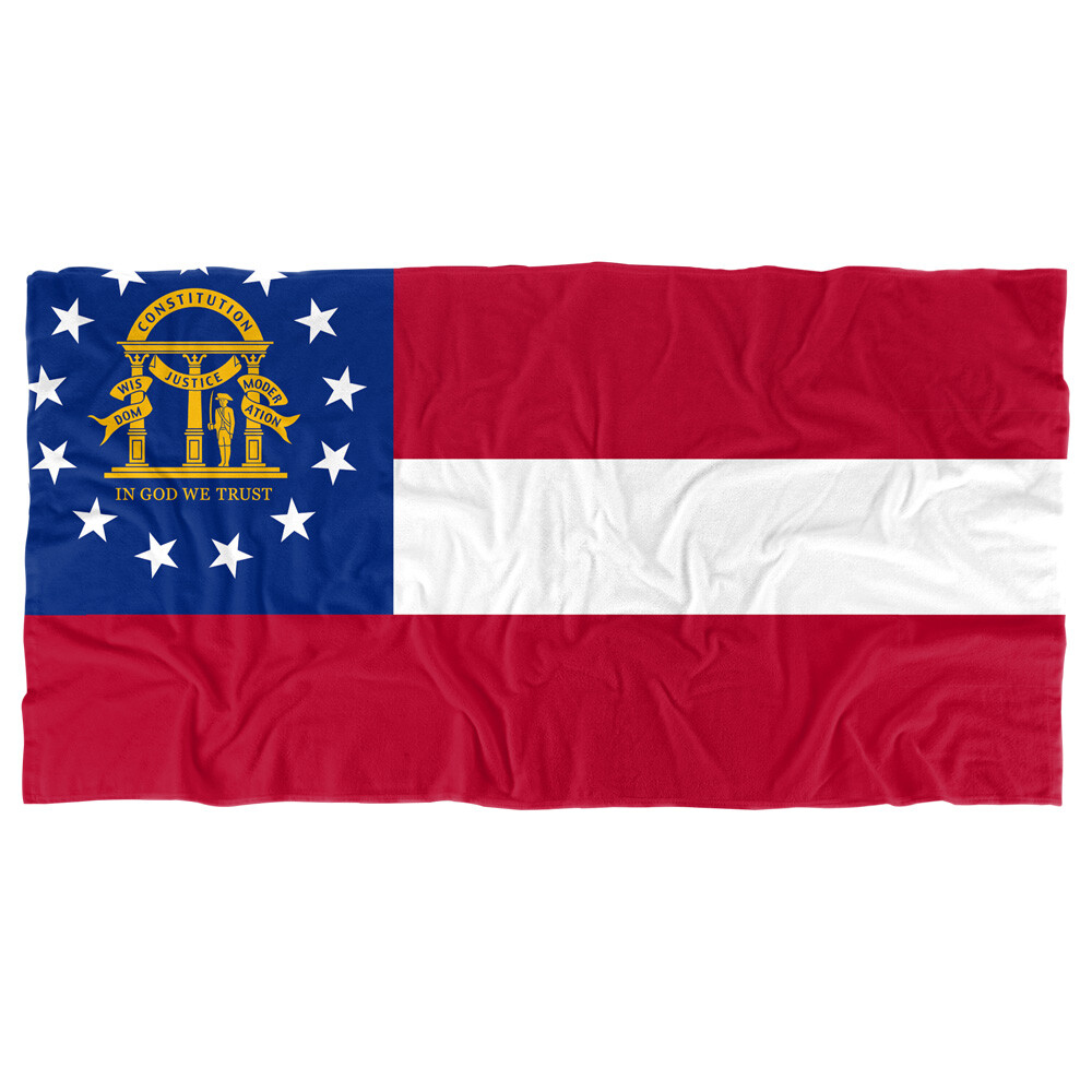 Georgia Flag Beach Towel, 30"x60" Beach Towel