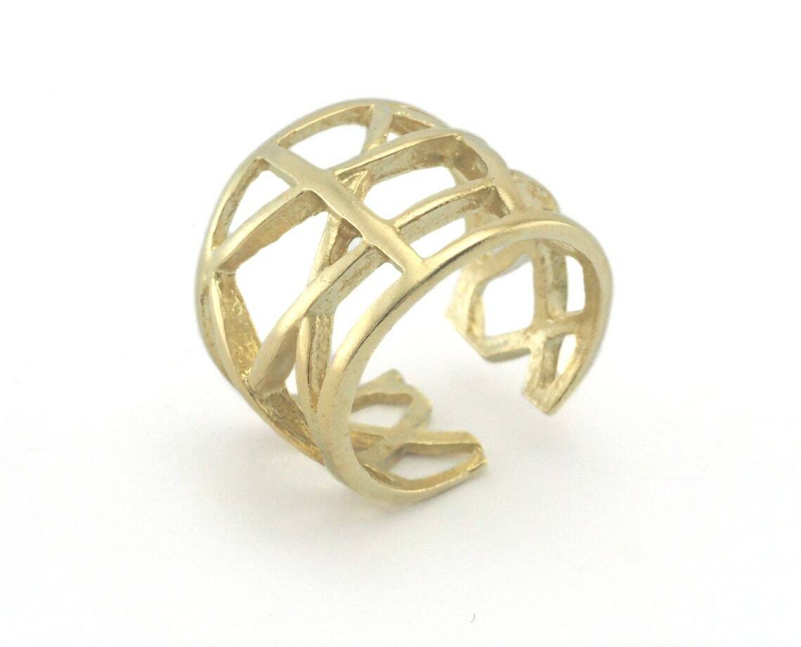 Adjustable Ring Raw brass (18mm 8US inner size) 3364