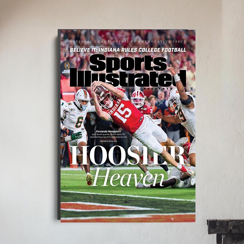 Indiana Hoosiers CFP National Champions 2026 Sports Illustrated Cover Poster