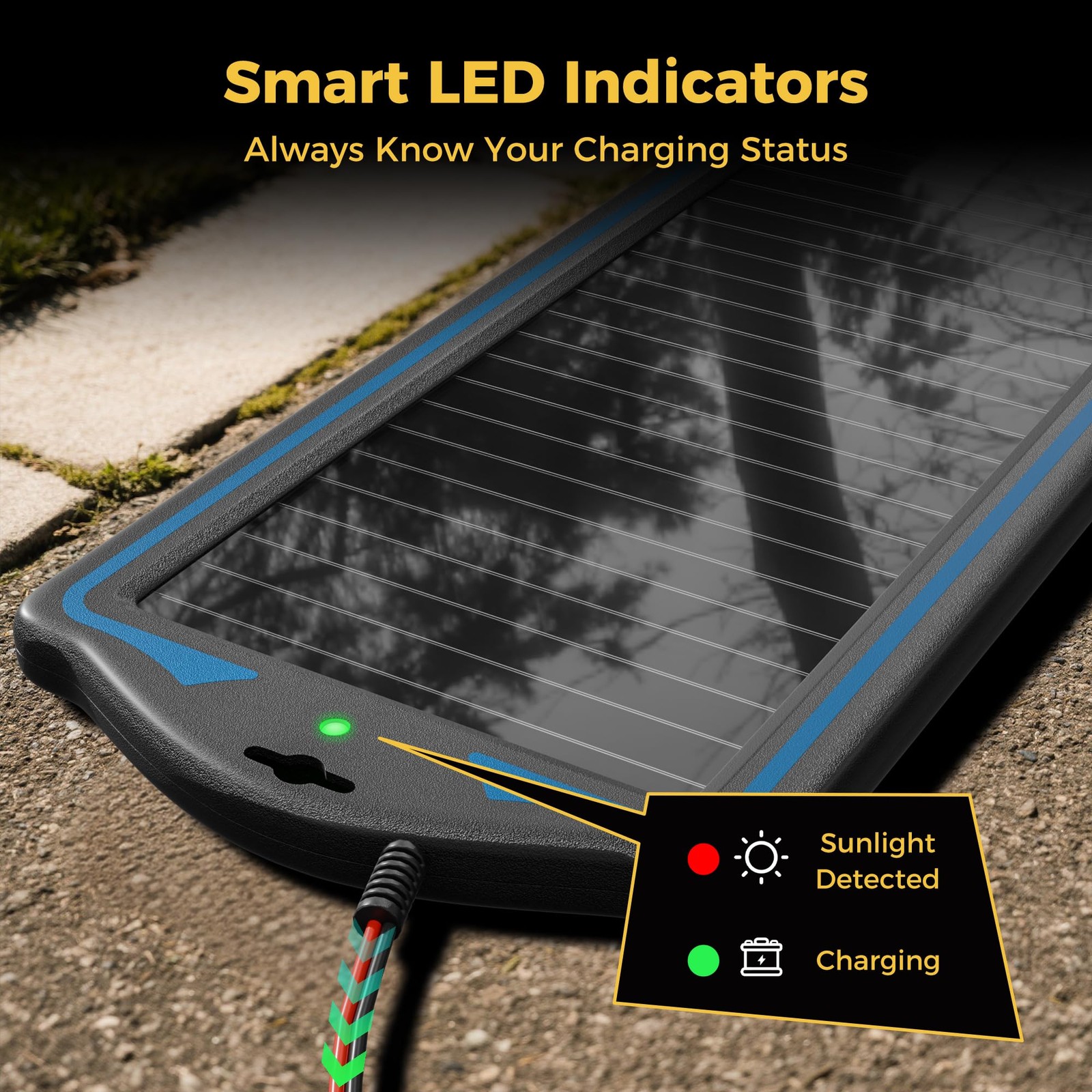 12V Solar Battery Charge: Waterproof Portable Solar Panel Kit - Battery Maintain