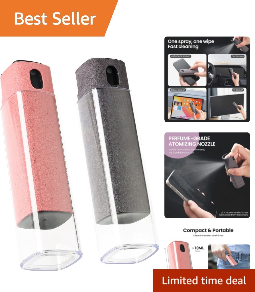 2 Pcs Screen Cleaner Kit, 3-in-1 Touchscreen Mist Cleaner Spray Bottle Tool &...