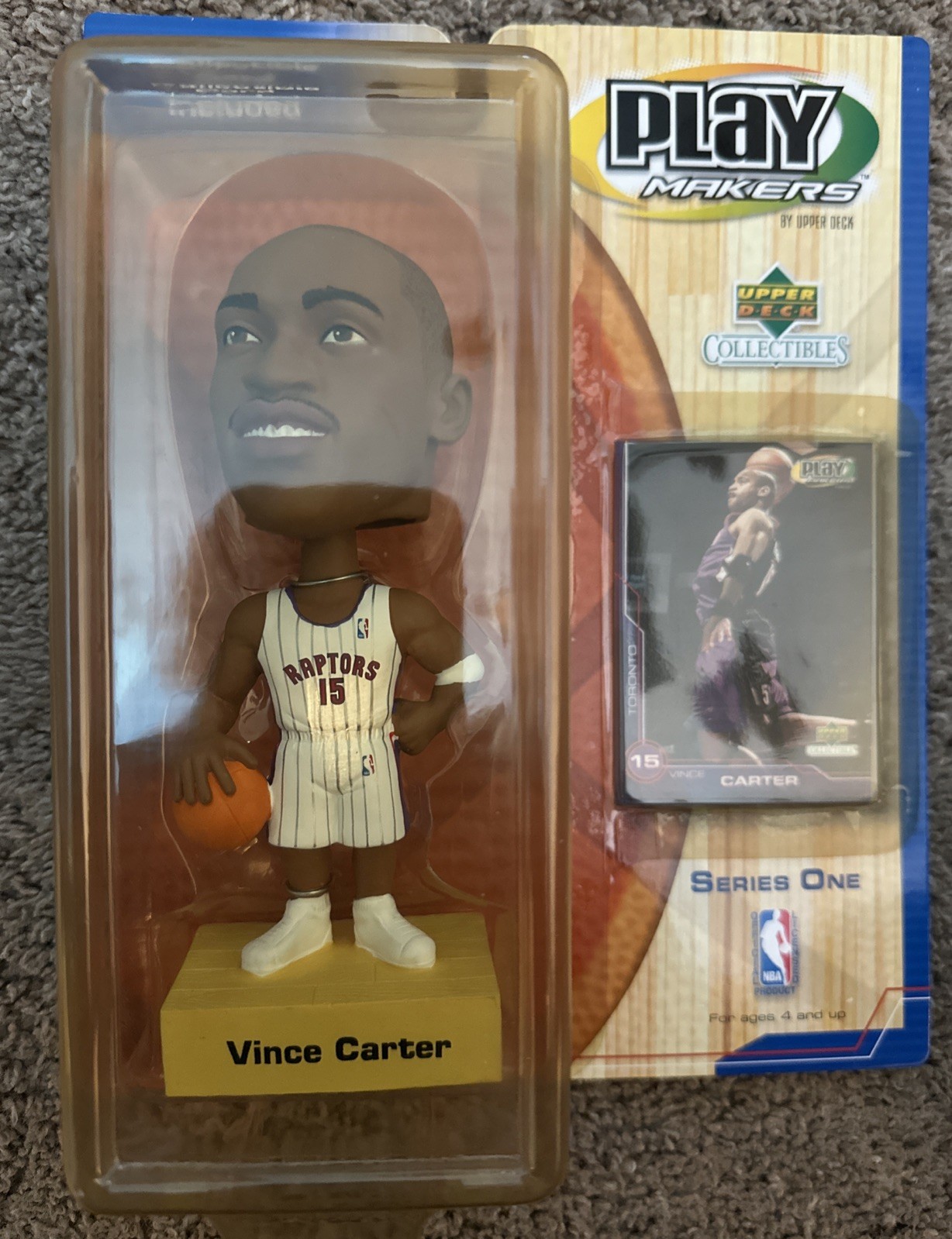 2000 Upper Deck Play Makers NBA Vince Carter Toronto Raptors Bobblehead Series 1