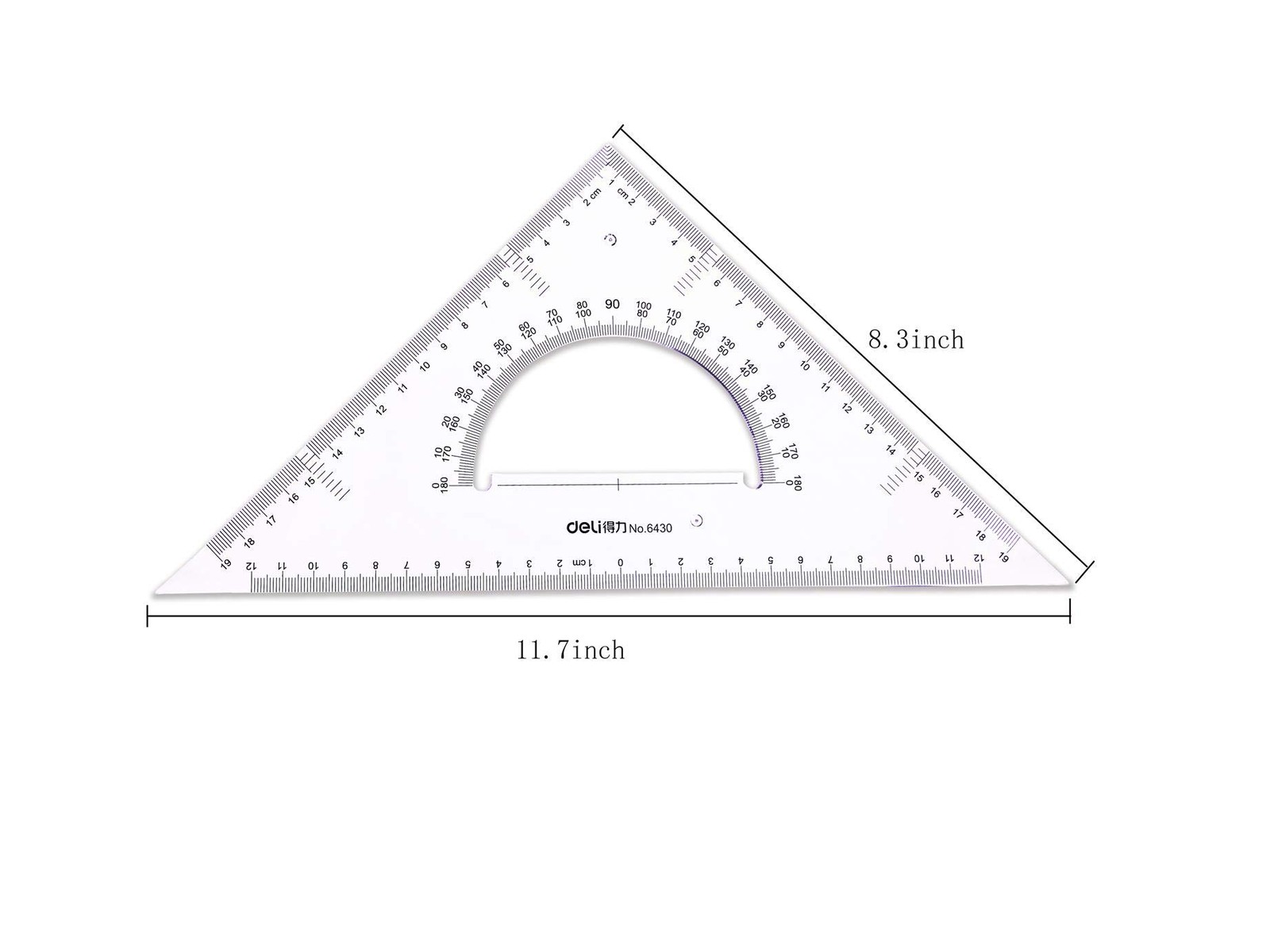 Large Triangle Ruler Square Set,Triangle Protractor,2 Pieces (Size 3)