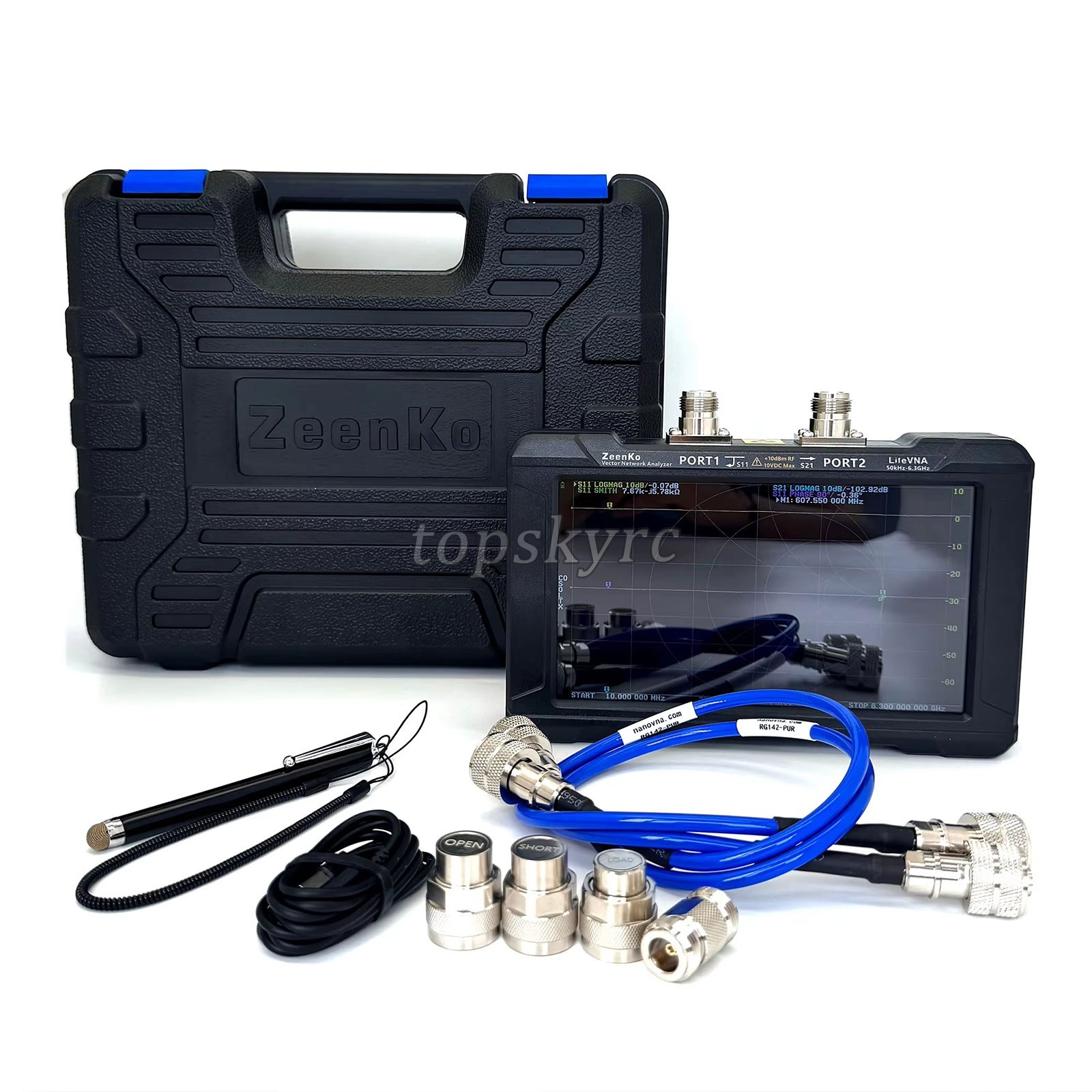 LiteVNA67 50kHz-6.3GHz VNA Vector Network Analyzer Built-in FPU 7" Touch Screen