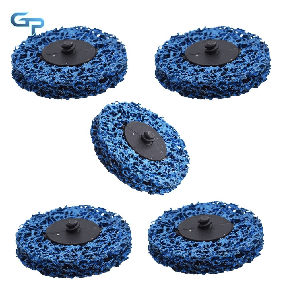 5 Pieces Blue 3" Quick Change Easy Strip & Clean Discs For Paint Rust New