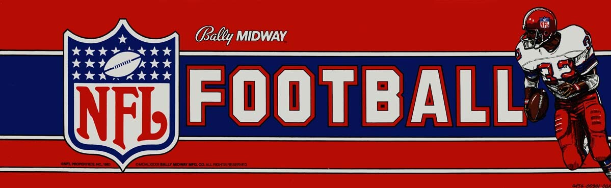 NFL Football Arcade Marquee 26" x 8"