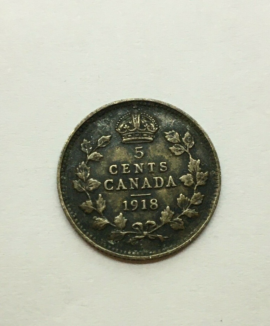 Canada 1918 5 Cents  Fine