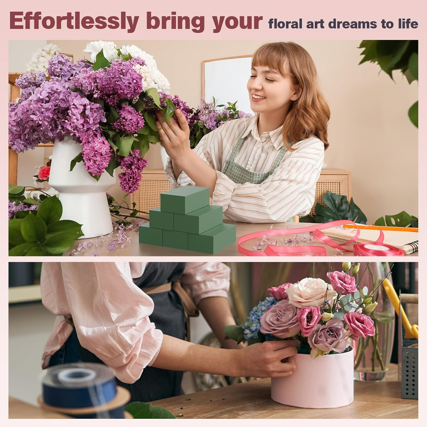 2026 Floral Foam Blocks 6-Pack for Fresh & Artificial Flower Arrangements
