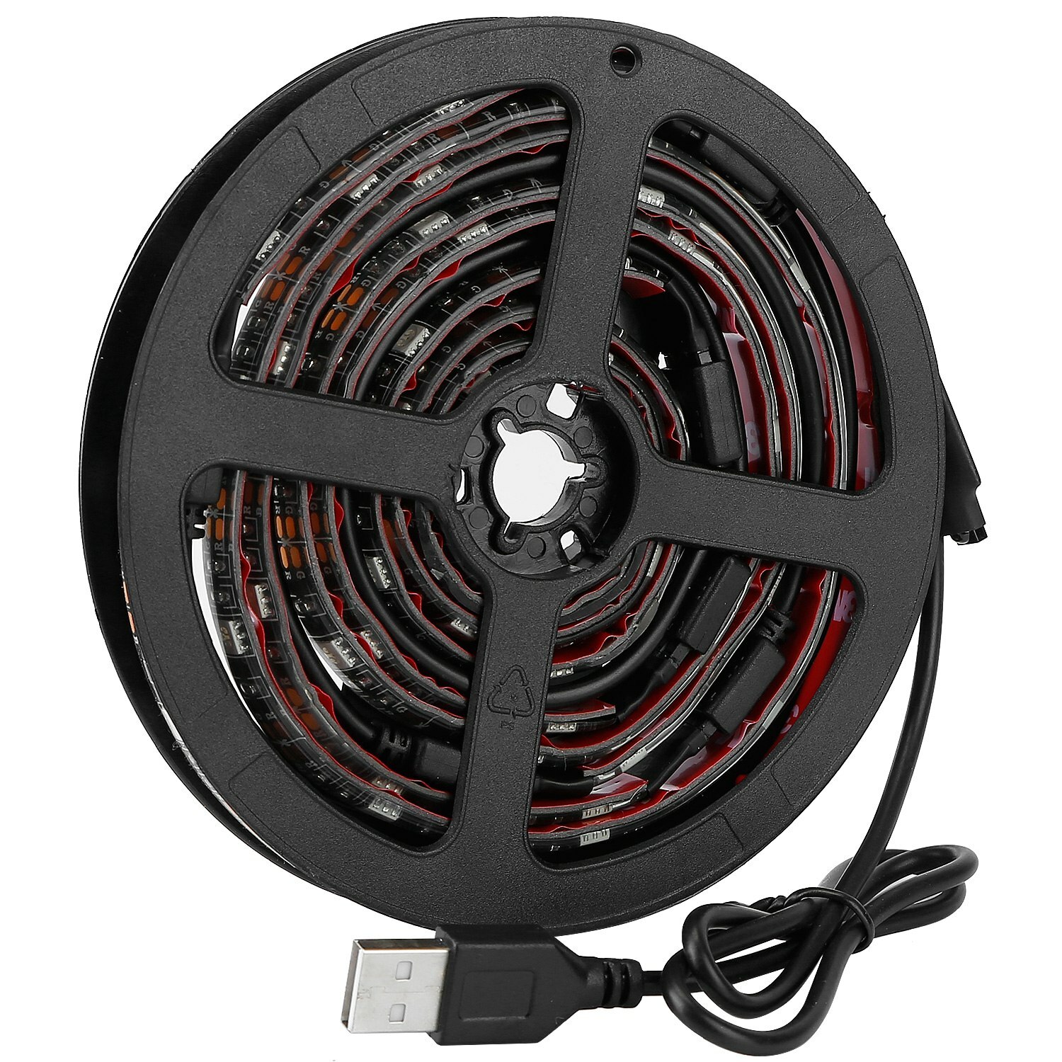 Waterproof RGB LED Backlight Strip 6.56ft W/ Remote Controller for 40-60 Inch TV