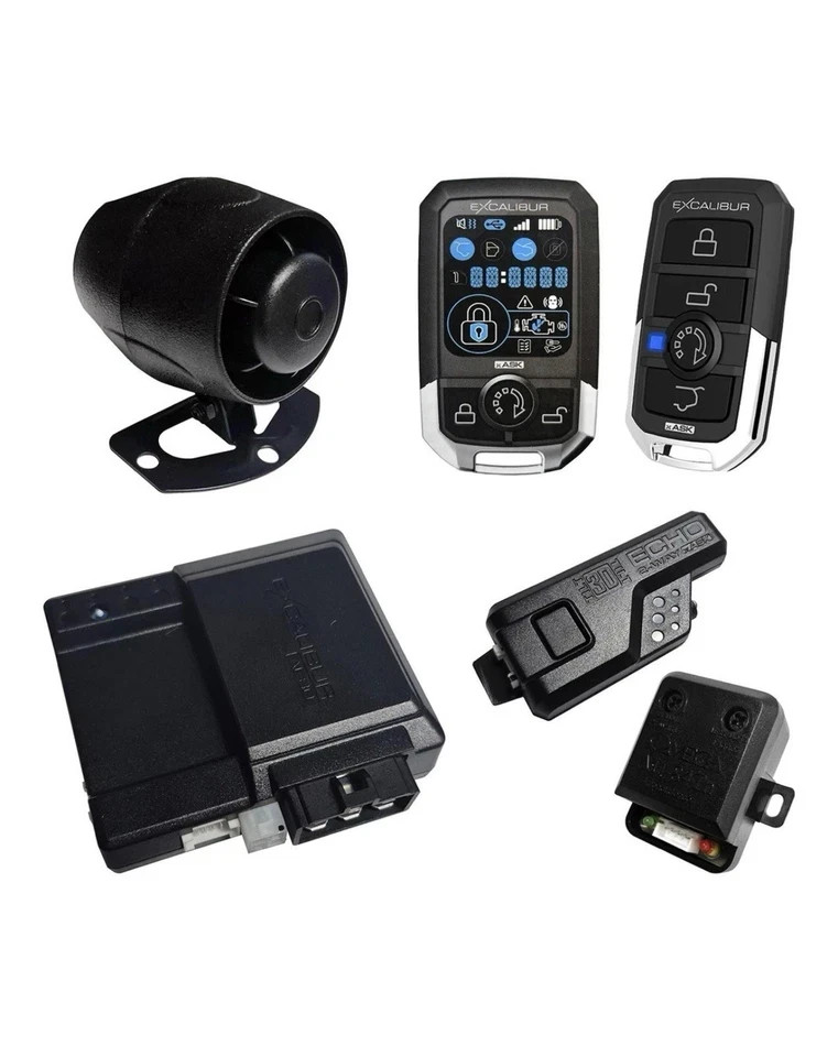 EXCALIBUR ALARMS AL-1880-3D 2-WAY CAR ALARM REMOTE START w/ 3-COLOR LCD REMOTE