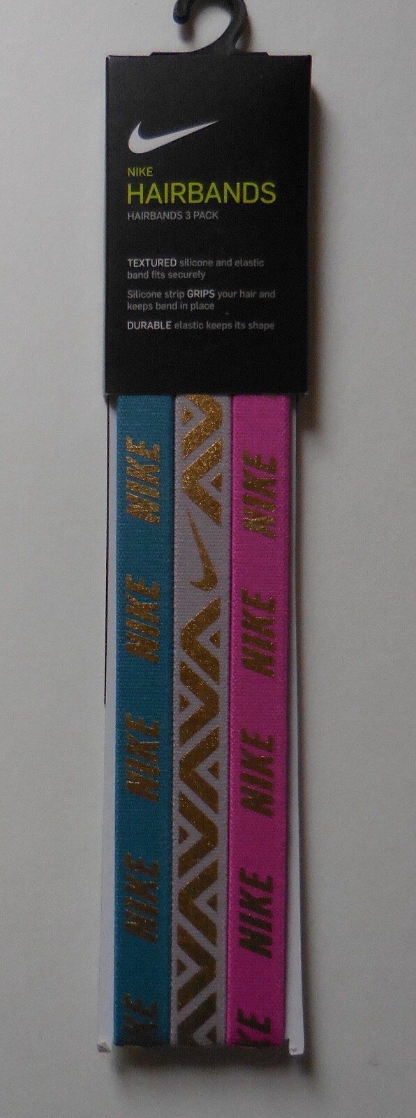 Nike Printed Metallic Headbands Assorted 3PK Adult Unisex