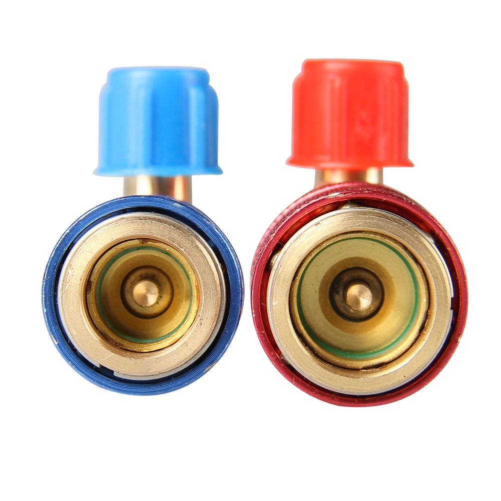 Brass Low High Quick Connector Adapter ACME Coupler Auto AC Manifold Gauge HVAC