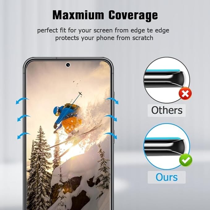 3-Pack Tempered Glass Screen Protector Full Coverage for Samsung Galaxy A54 5G