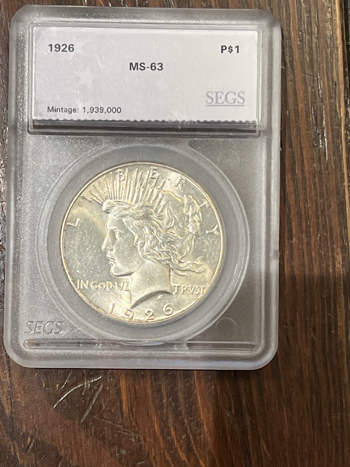 1926 MS 63 Peace Dollar