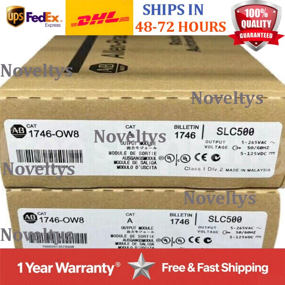 1746-OW8 SLC AB 500 8 Point Relay Output Module AB 1746-OW8 US Free Tax