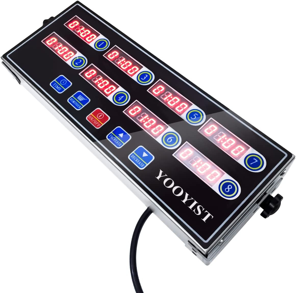 Precision Kitchen Timers for Cooking – 8 Channel Commercial Kitchen Timer Restau