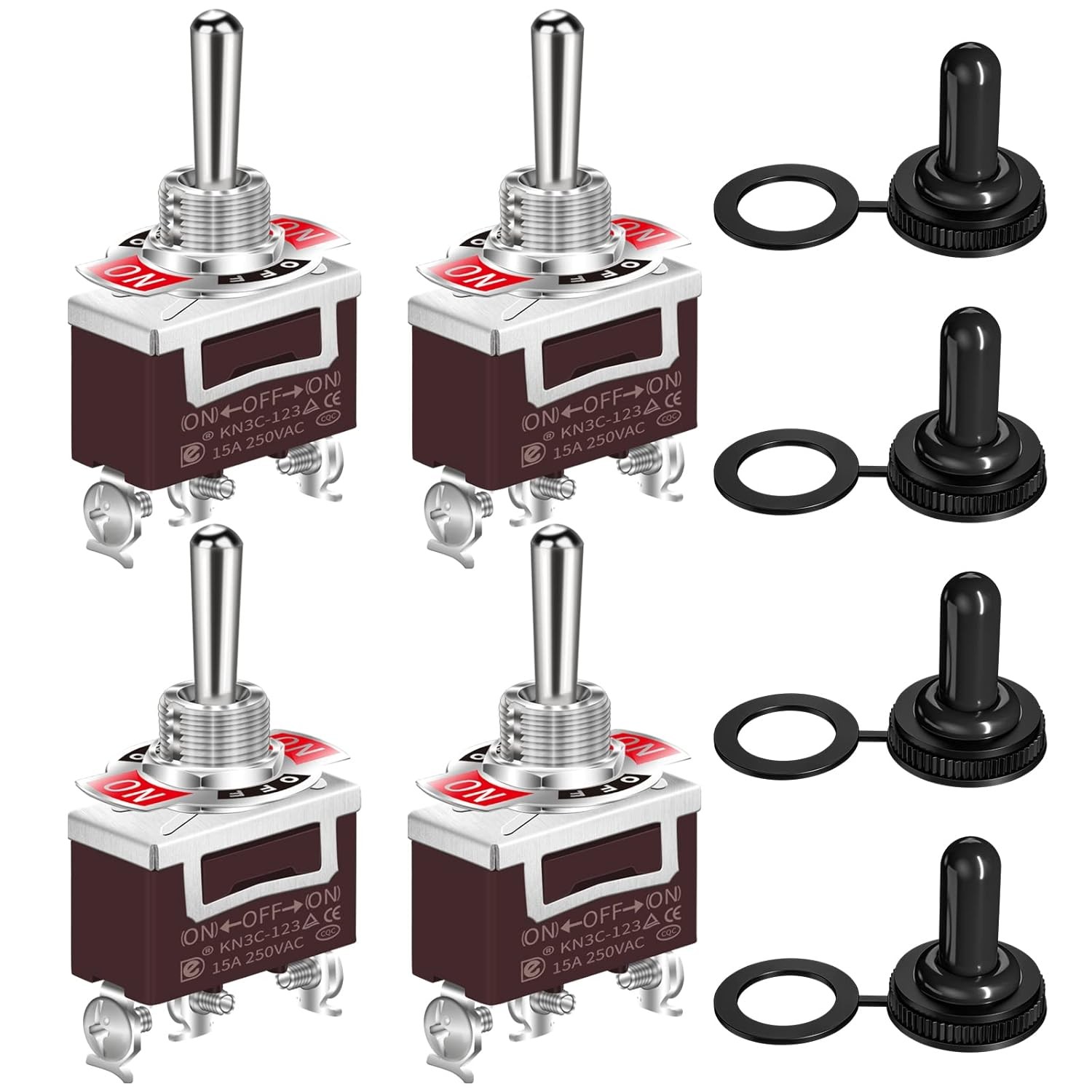 Waterproof Momentary Toggle Switch 12V DC 20A Heavy Duty Marine SPDT Switch Rock