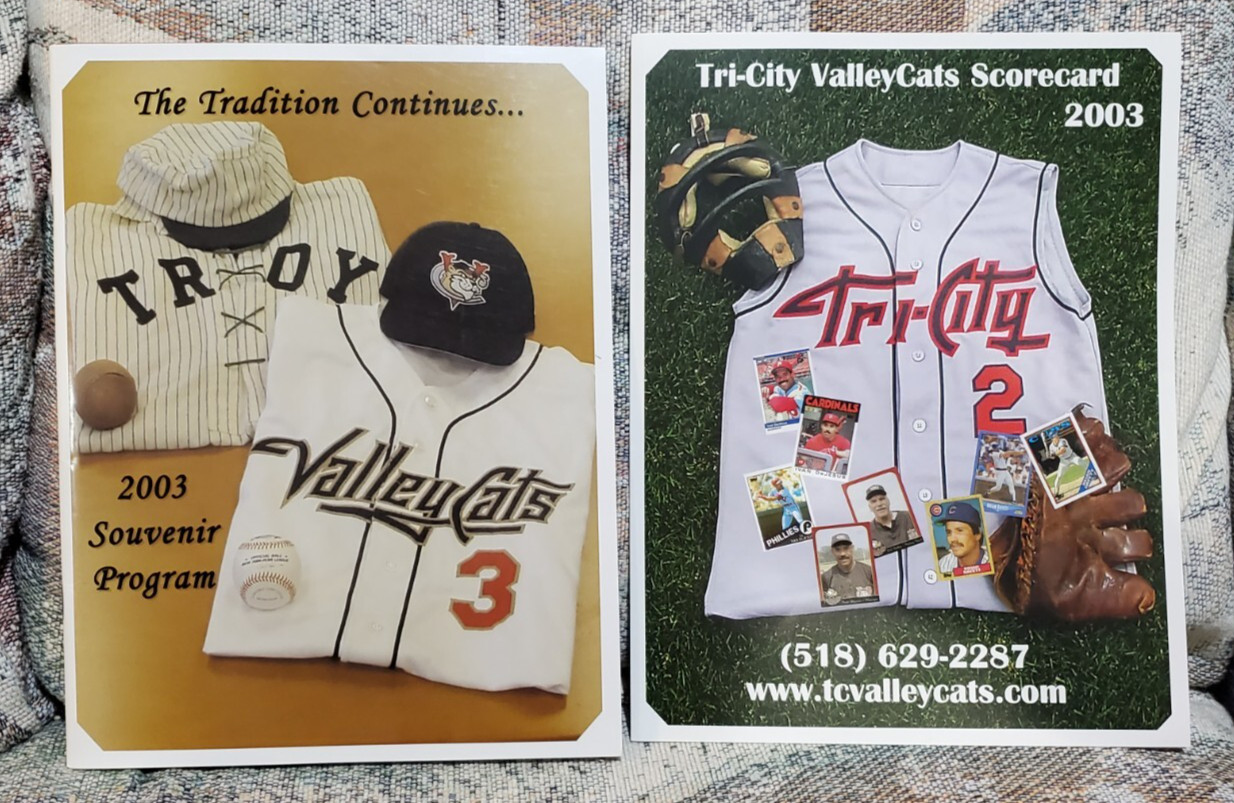2003 Tri-City ValleyCats Souvenir Program & Scorecard NY Penn League 2nd Year