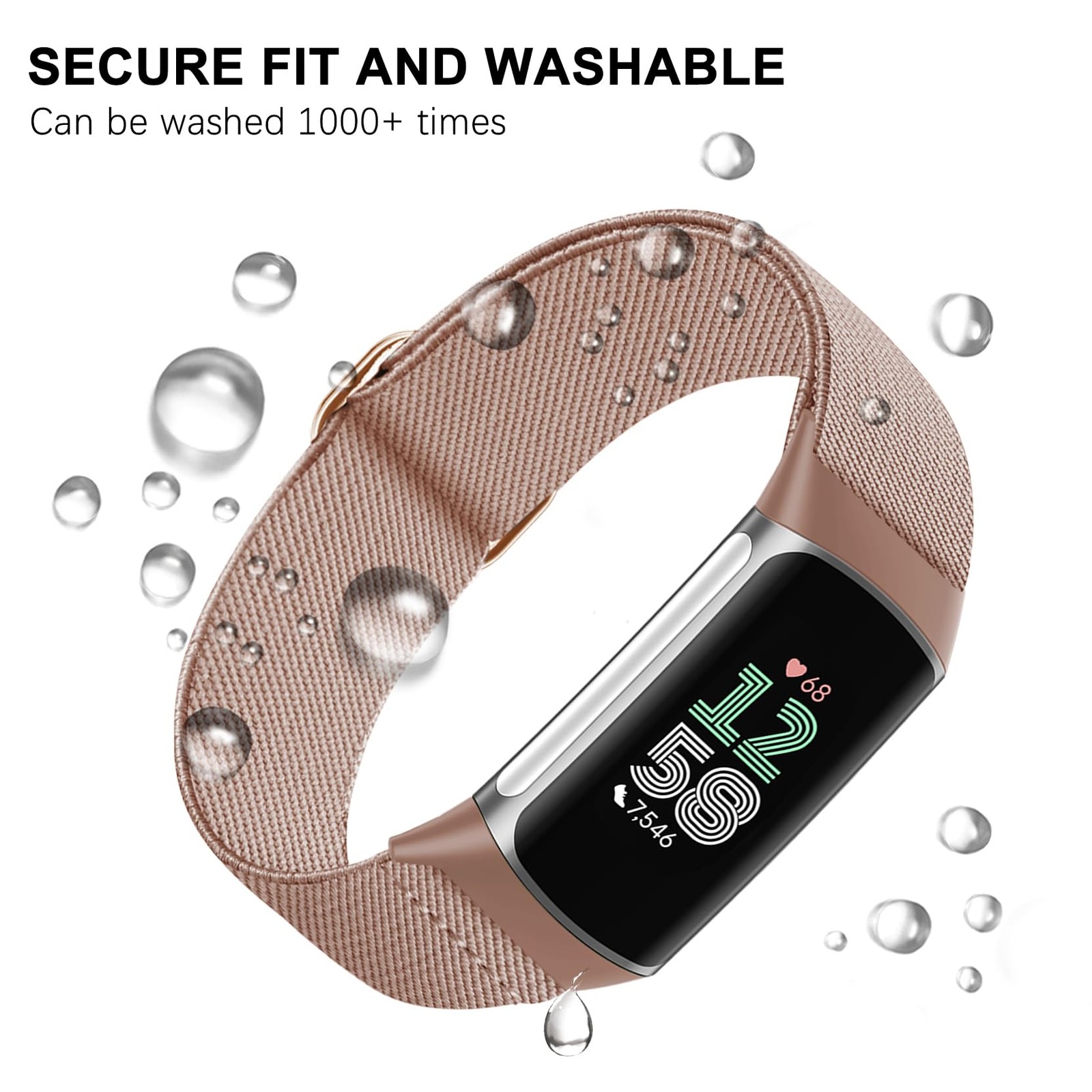Compatible with Fitbit Charge 6 Watch Bands, 3 Pack Stretchy Nylon Sport Loop...
