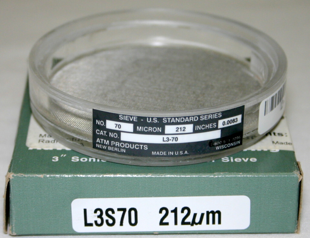 ADVANTECH 3" DIAMETER CLEAR ACRYLIC SONIC SIFTER SEPARATOR SIEVE , L3S SERIES