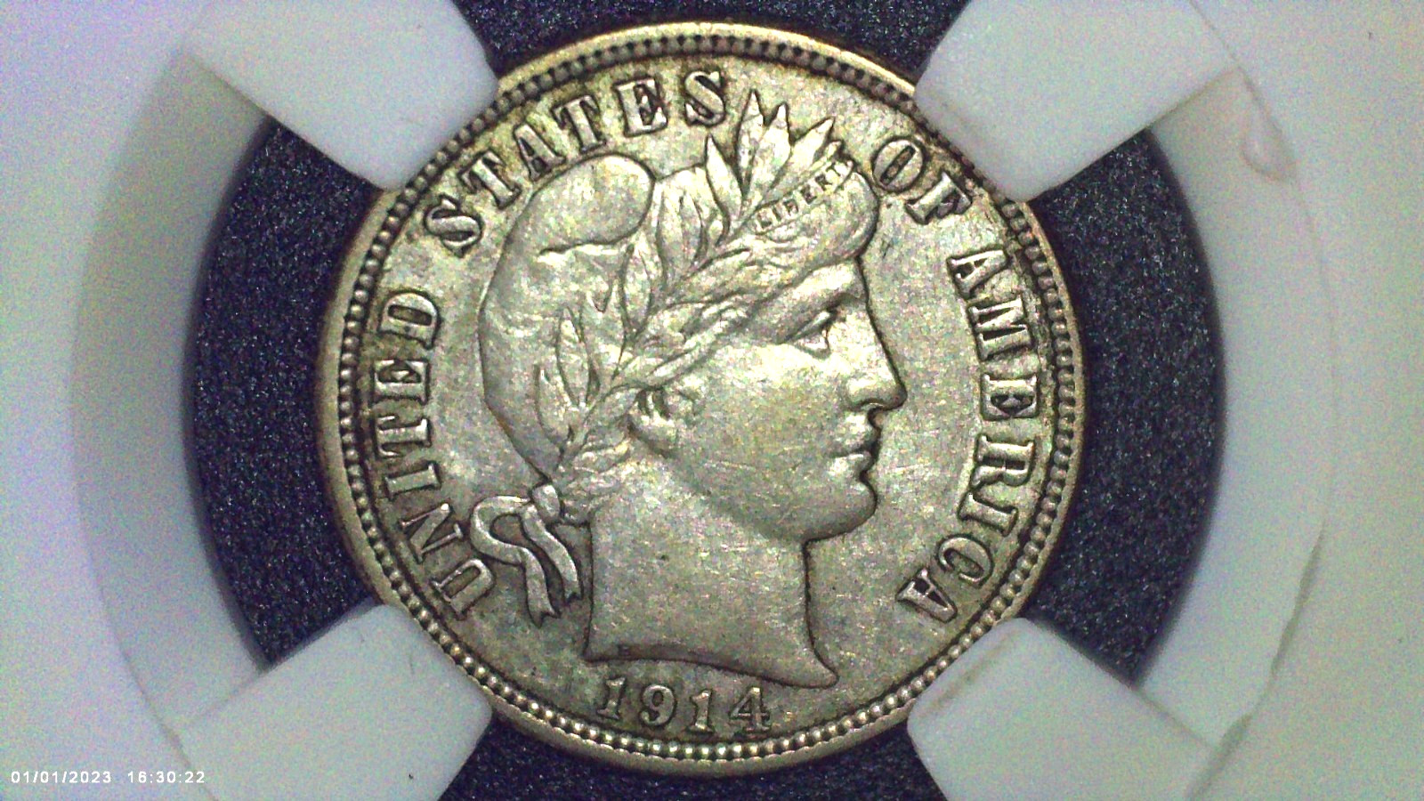 1914 D Mint Barber Dime *SOLID GEM /  AU++/BU Strong LUSTER, Strong STRIKE