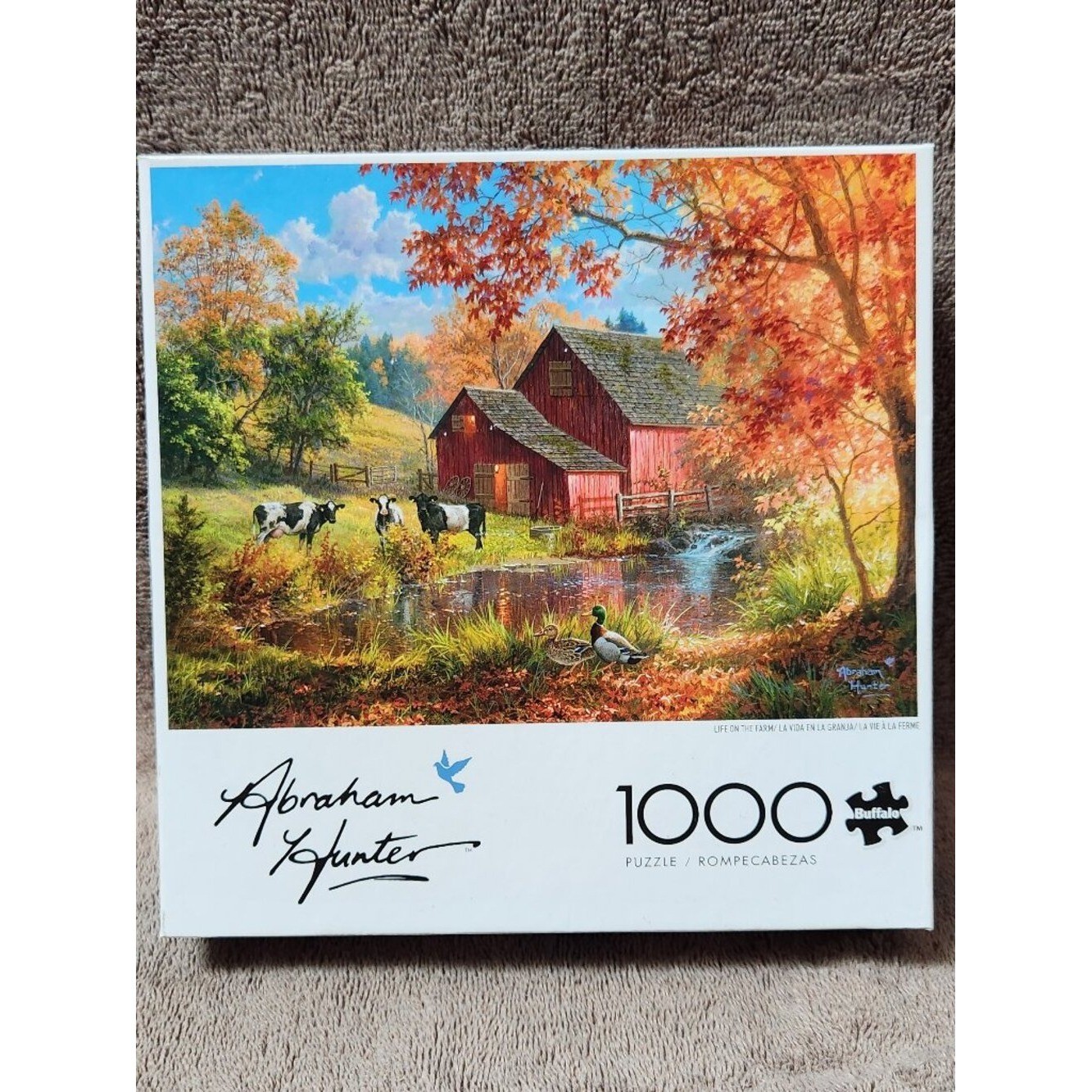 ABRAHAM HUNTER Life on the Farm 1000 Piece Puzzles - NEW SEALED