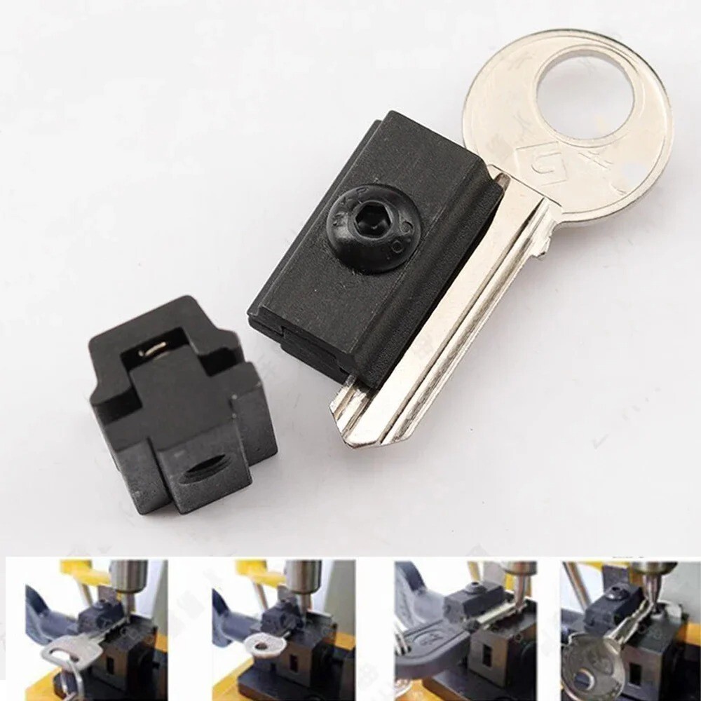 2 PCS Key Clamp Vertical Fixture Auxiliary Tooth Opening Locksmith Double-side @