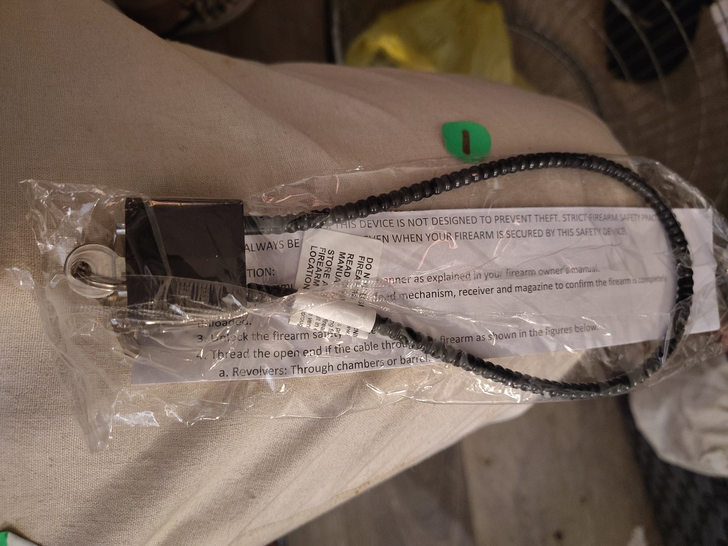 Cable Lock For Gun