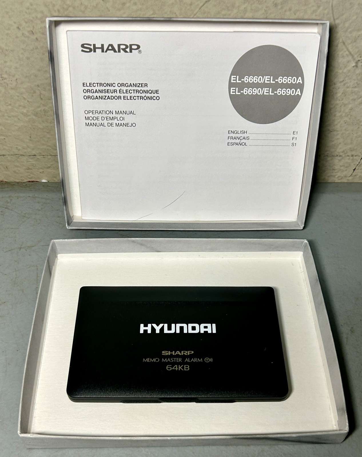 New Sharp EL-6690  Electronic Organizer Memo Master 64kb Limited Hyundai Promo