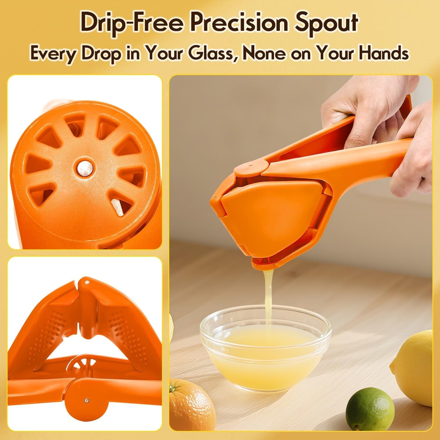 Lemon Squeezer Citrus Juicer Max Juice Extraction Multicolor Manual Lime Juicer