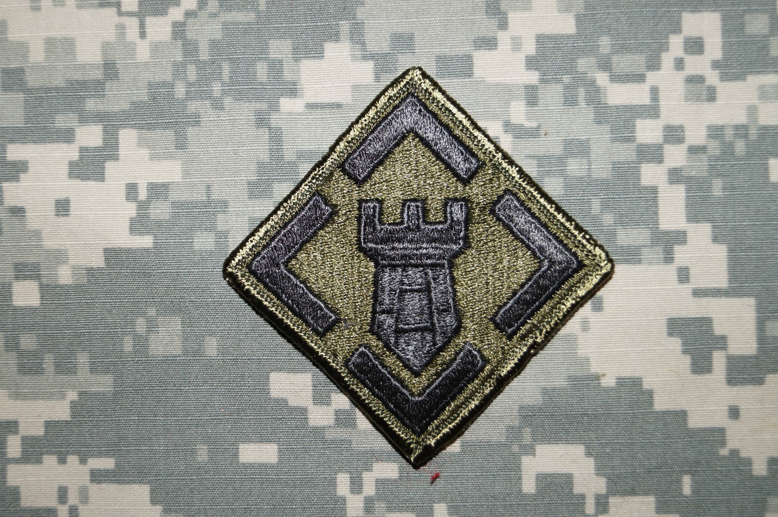 Authentic US Army 20th Engineer Brigade Subdued BDU Military Patch