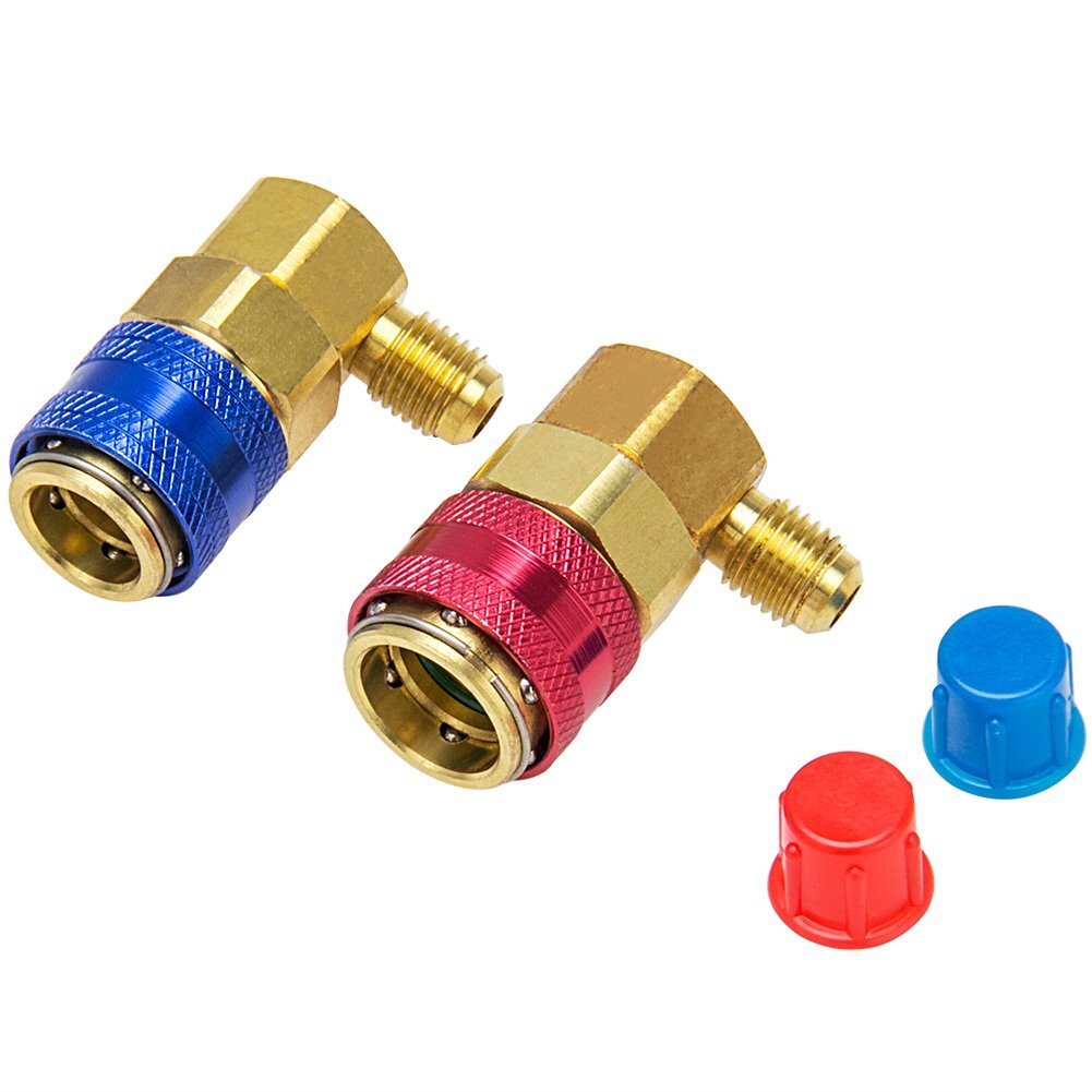 Brass Low High Quick Connector Adapter ACME Coupler Auto AC Manifold Gauge HVAC