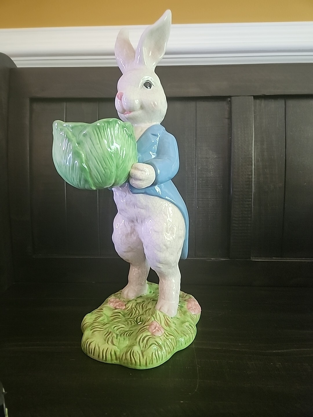 16" Easter Bunny Rabbit Ceramic Planter