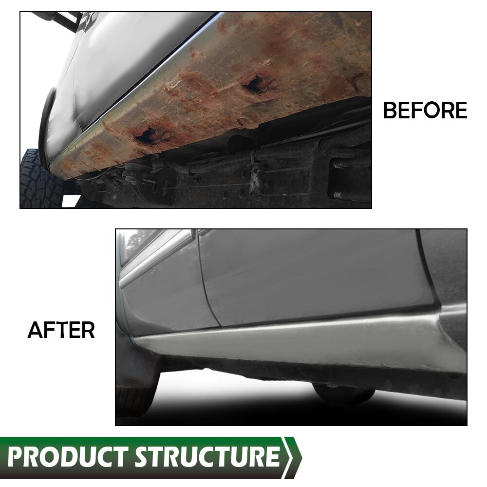 Rocker Panel Fit For 14-18 Chevy Silverado GMC Sierra 4 Door Crew Cab Left+Right