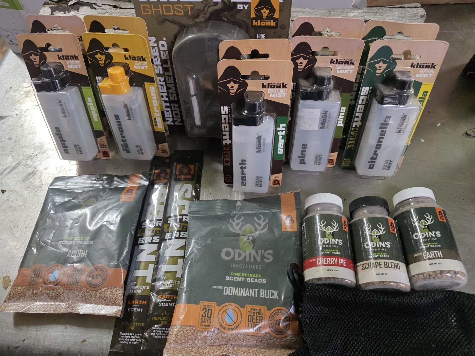Hunters Kloak Scent Mister, Cartridges, Scent Beads Variety Pack NEW IN PACKAGE!