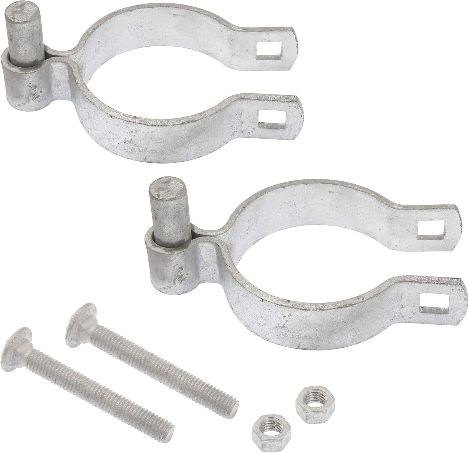 Secure 3" Chain Link Gate Hinges - Heavy-Duty Steel with Mounting Hardware