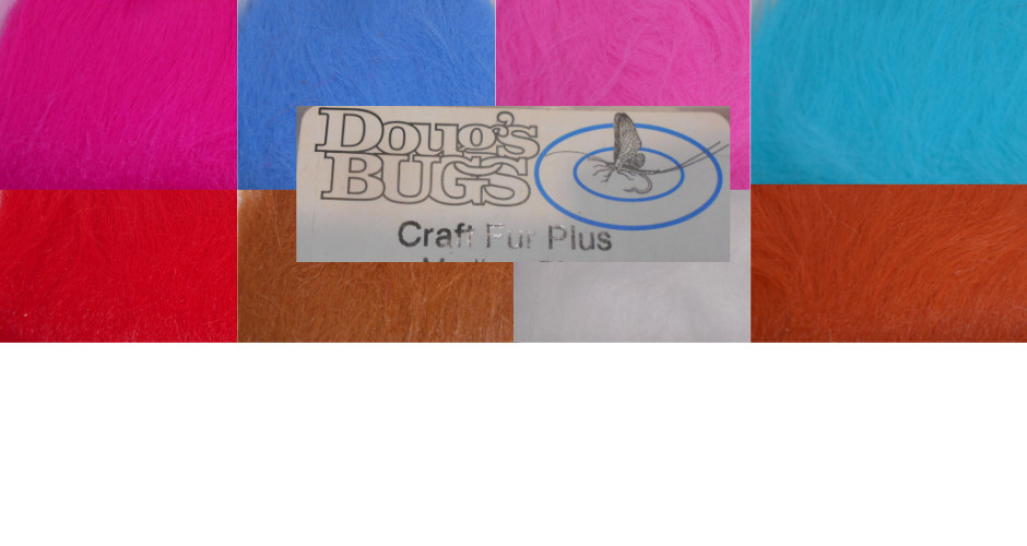 CLOSEOUT - Doug's Bugs Branded Fly Tying Craft Fur Plus - 8 Colors