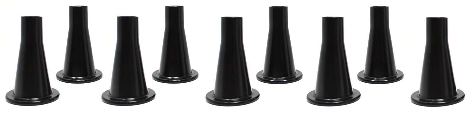 Black Plastic Bed Frame 3-5/8 High Tall Replacement Glide Feet - Set of 9 Glide