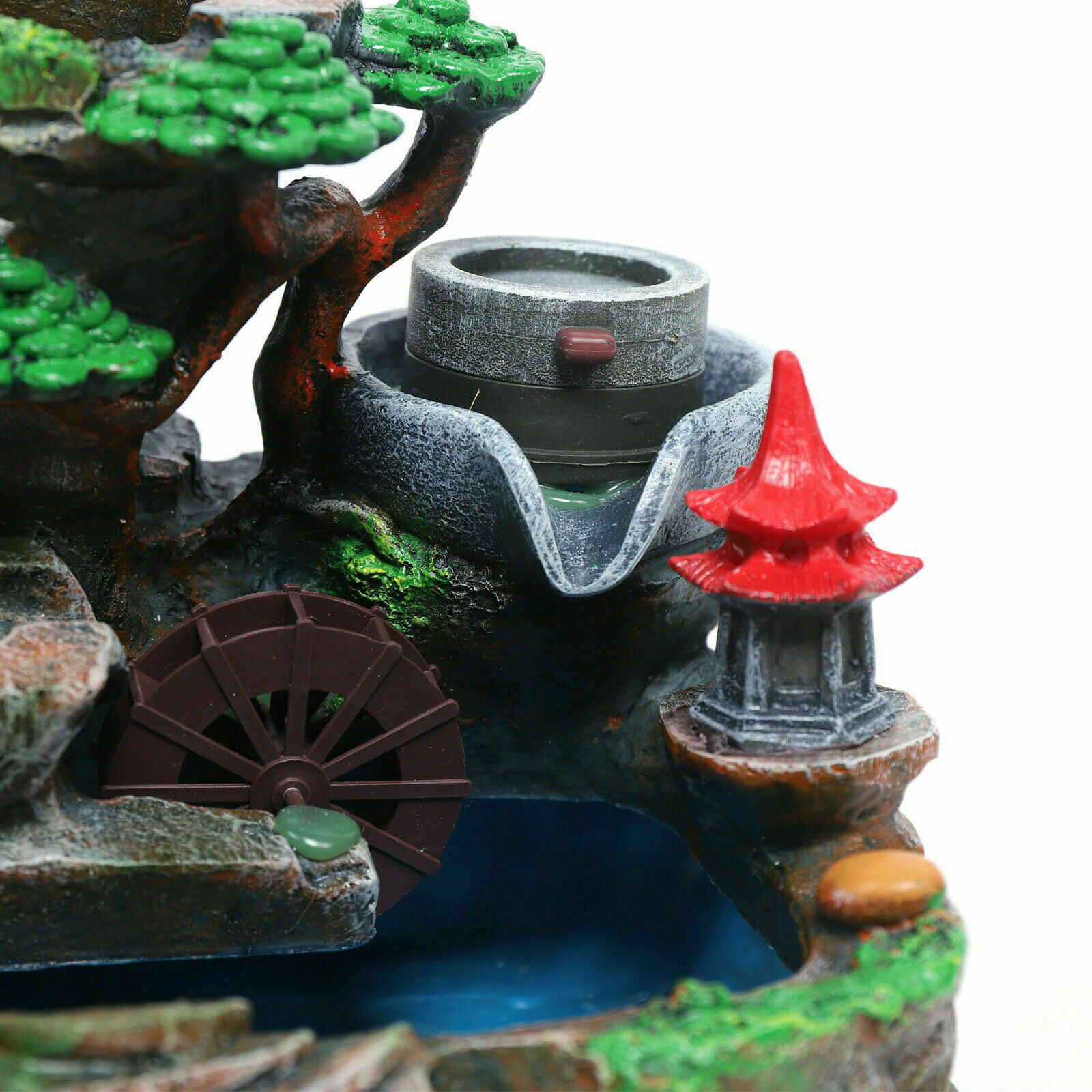 Indoor Rockery Fountain Goldfish Waterfall Feng Shui Water Sound Desktop Decor