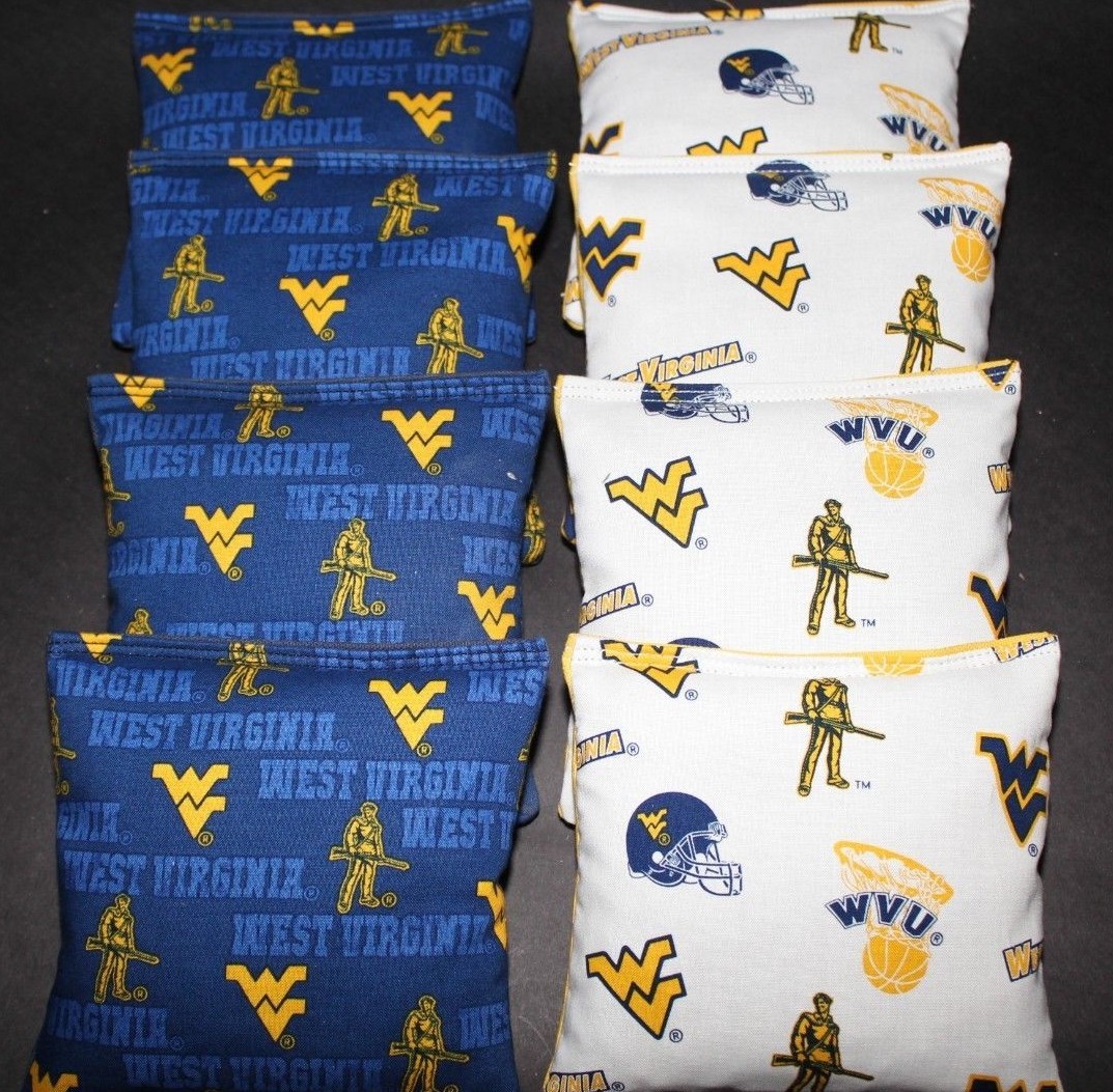 University of WEST VIRGINIA WV MOUNTAINEERS 8 Cornhole Bean Bags ACA Regulation