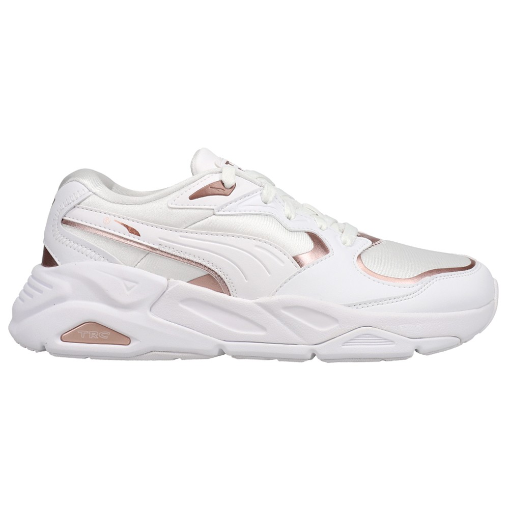 PUMA Trc Mira Glam Lace Up  Womens White Sneakers Casual Shoes 38675301
