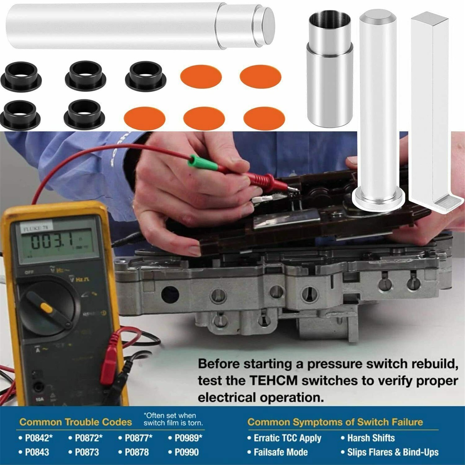 GM Transmission Pressure Switch Kit For 6L80 6L90 Solves 1st 2nd Gear Issues @