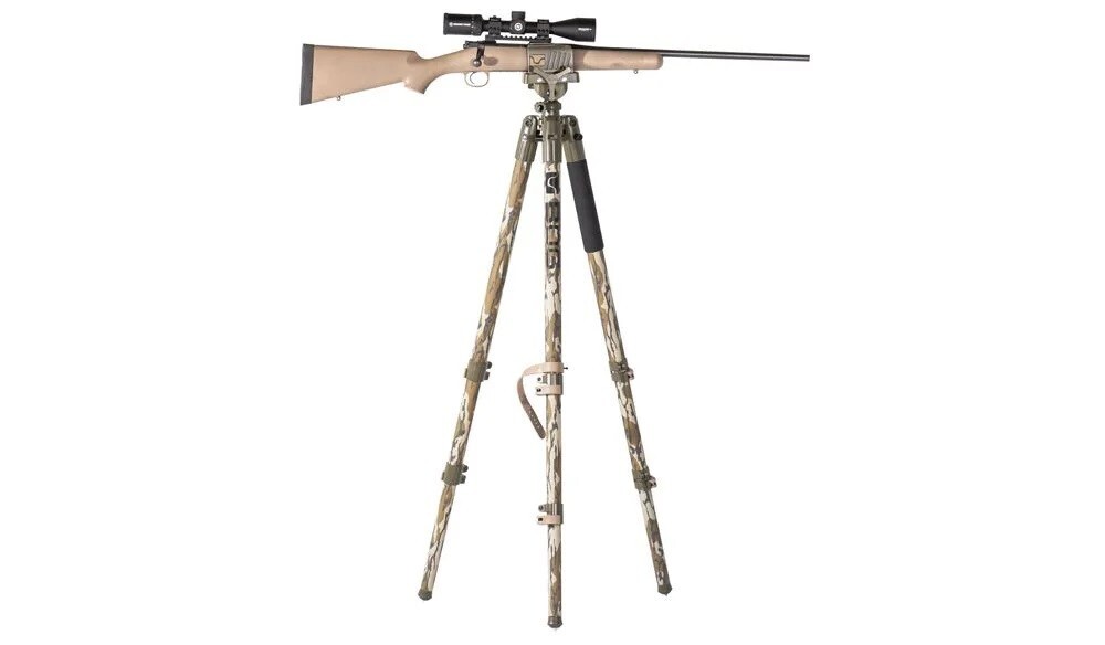 BOG DeathGrip Mossy Oak Bottomland Camo Tripod with Durable Aluminum Frame