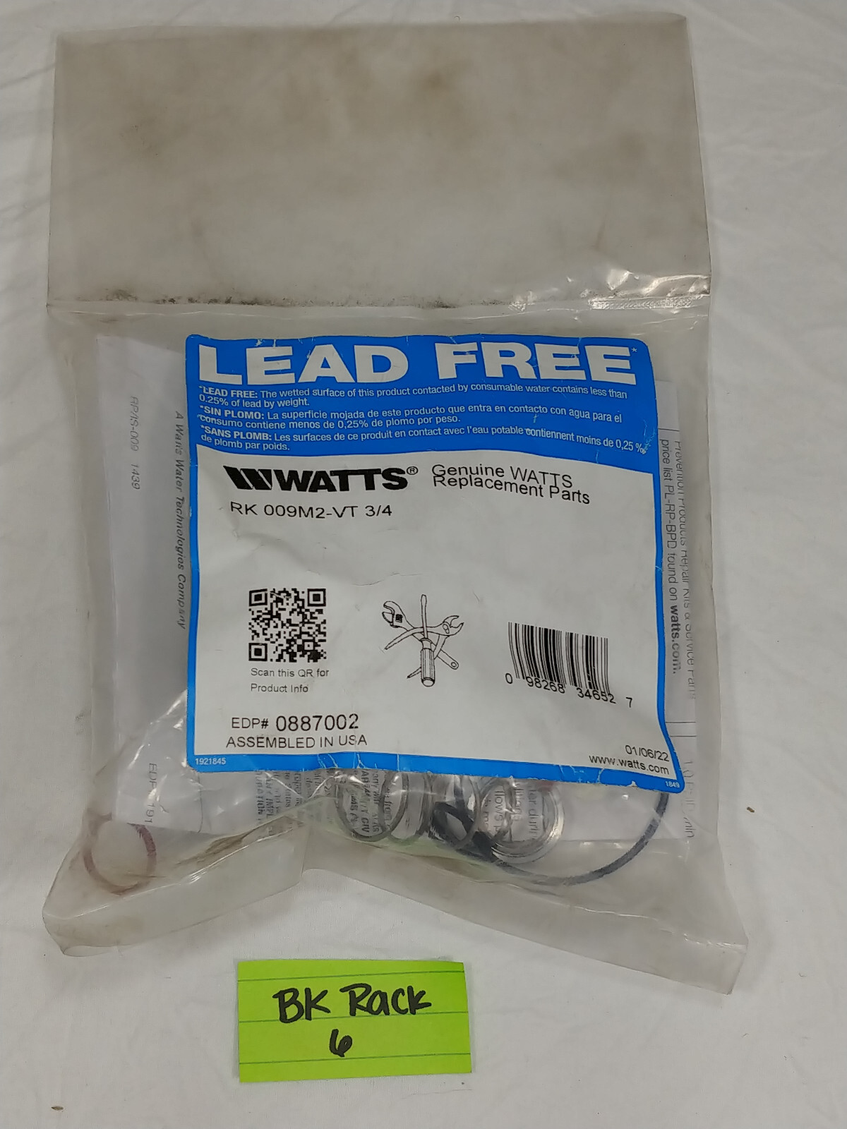 TOTAL RELIEF VALVE HARDWARE REPAIR KIT RK-009M2-VT-3/4 ~ New Old Stock