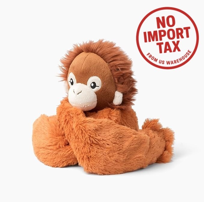 🔥 FREE SHIP HUGIMALS Ollie the Orangutan 2.5lb Weighted Plush Microwave & Freez
