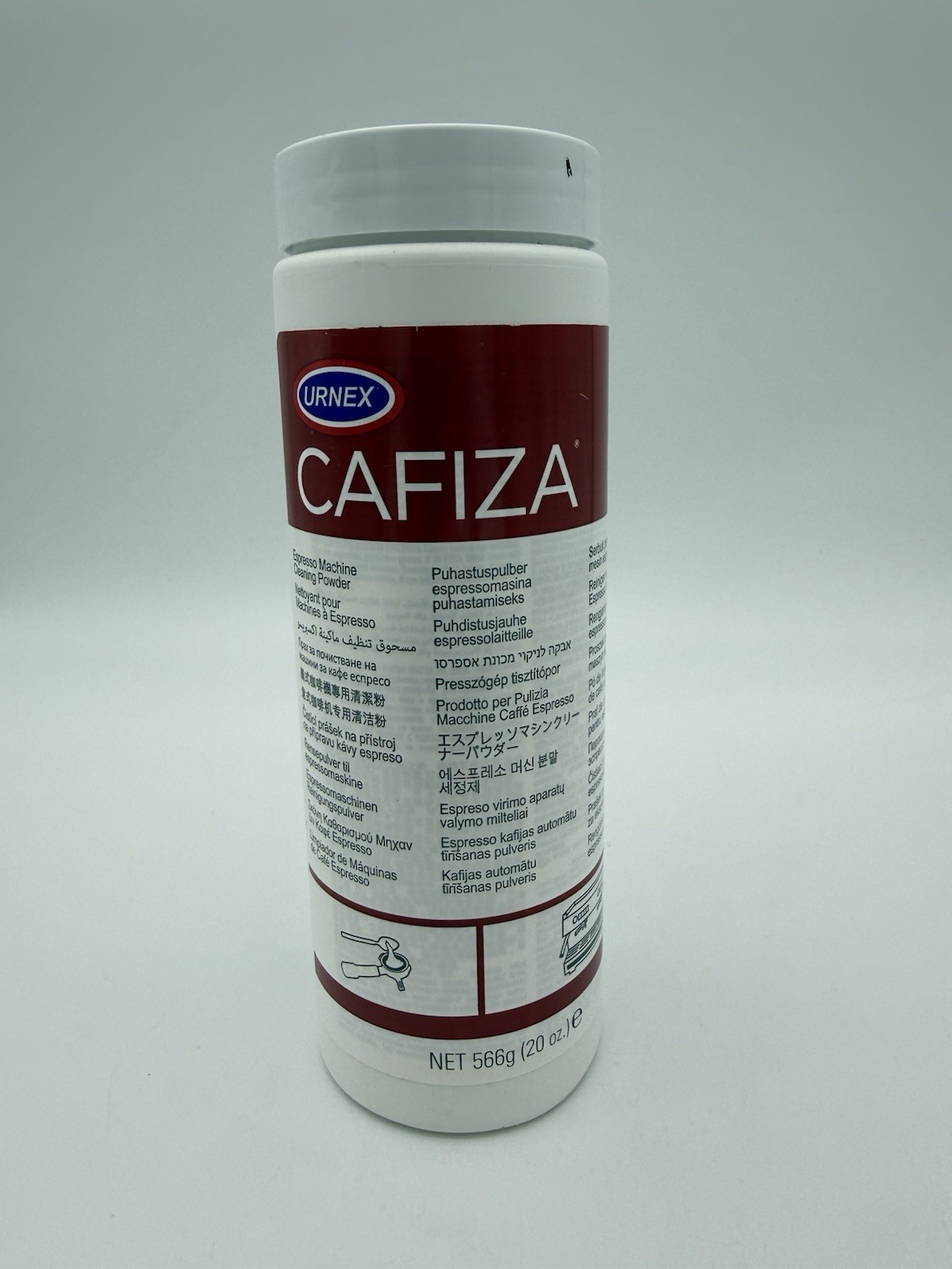 Urnex Cafiza Espresso Machine Cleaning Powder 566g (20 oz) - White